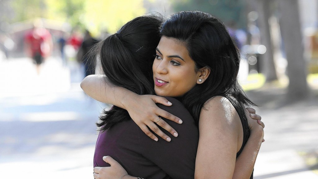 Rini Sampath, right, the president of USC's student body, drew national attention to the issue of microagression in September after a fellow student insulted her Indian heritage. (Mel Melcon / Los Angeles Times)