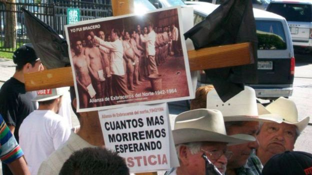 Los exbraceros mexicanos reclaman pagos retenidos por el gobierno de México. ALIANZA EXBRACEROS DEL NORTE